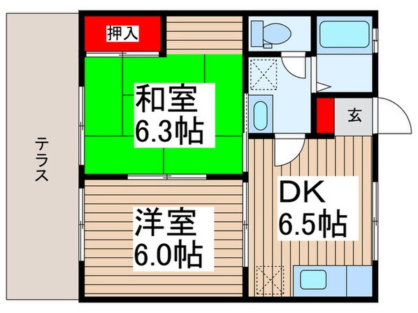 コーポエクテールの物件間取画像